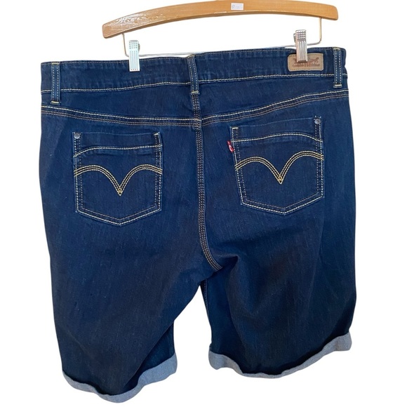 Women's Blue Denim Shorts - Picture 2 of 4